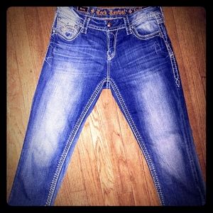 Rock Revival Betty Easy Crop Capri Size 30